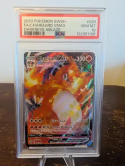 2020 POKEMON SWORD & SHIELD DARKNESS ABLAZE #020 FULL ART/CHARIZARD VMAX PSA 10 - Image 1