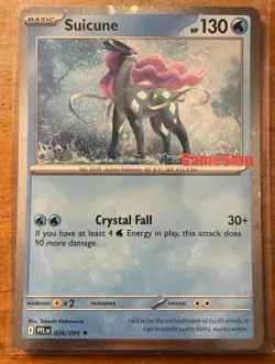 Suicune 026/094 Cosmos Holo Gamestop Exclusive Phantasmal Flames 2025 Pokemon - Image 1