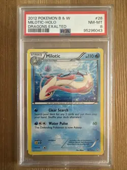 Milotic - 28/124 Dragons Exalted Holo Rare 2012 Pokemon PSA 8 - Image 1