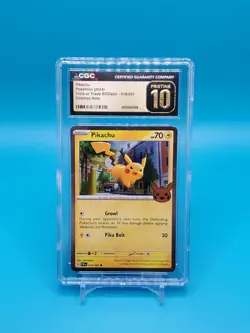 2024 Trick or Trade BOOster Pikachu 018/091 COSMOS HOLO PAFen CGC 10 Pristine - Image 1
