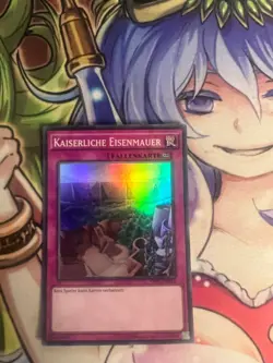 IMPERIAL IRON WALL SUPER RARE GERMAN OP01-EN012 DE012 NEAR MINT YUGIOH - Image 1