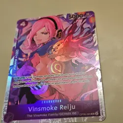 Vinsmoke Reiju OP06-069 SR Super Rare ONE PIECE TCG CCG Card Game NM PURPLE Foil - Image 2
