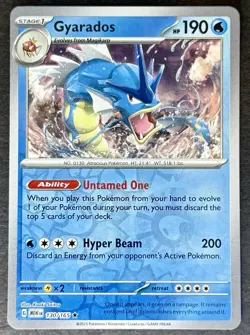 Gyarados 130/165 Reverse Holo Scarlet & Violet 151 Pokemon Card TCG NM+ - Image 1