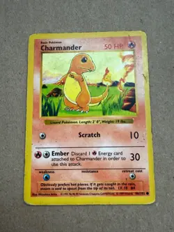 1999 Vintage Pokemon TCG Fire Charmander Base Set #46/102 Shadowless MP Rare - Image 1