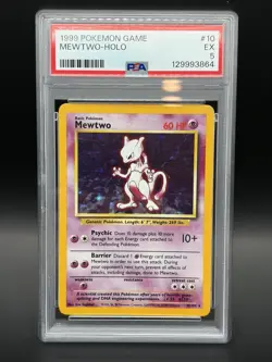 1999 POKEMON GAME MEWTWO-HOLO PSA 5 - Image 1