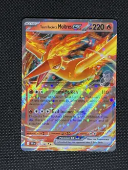 Pokemon TCG TEAM ROCKET’S MOLTRES EX 031/182 SV Destined Rivals Double Rare - Image 1
