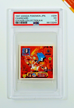 Pokemon PSA 5 Charizard #209 Amada Sticker Collection Kai 1997 Japanese - Image 1