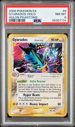 Pokemon PSA 8 Gyarados Delta Species #8 Holo Ex Holon Phantoms 2006 English - Image 2