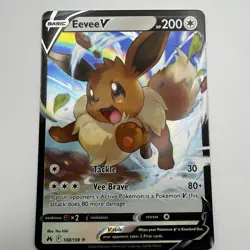 Pokemon TCG Eevee V 108/159 SWSH Crown Zenith Ultra Rare NM - Image 1