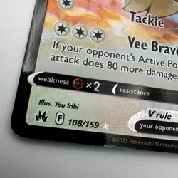 Pokemon TCG Eevee V 108/159 SWSH Crown Zenith Ultra Rare NM - Image 2