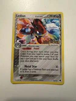 Ledian 18/101 -Dragon Frontiers EX Series POKEMON Reverse Holo Foil Stamped 2006 - Image 1