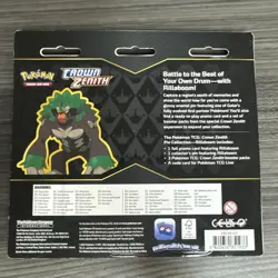 Pokemon TCG Crown Zenith Booster Blister Rillaboom Pin Collection, 3 Pack - Image 2
