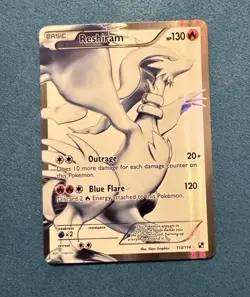 Reshiram 113/114 Full Art Ultra Rare Pokemon Black And White NM English - Image 1