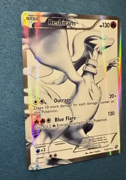 Reshiram 113/114 Full Art Ultra Rare Pokemon Black And White NM English - Image 2