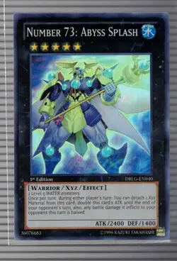 Number 73: Abyss Splash DRLG-EN040 Super Rare Yugioh! Holo Foil - Image 1