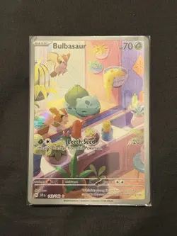 Pokemon TCG Bulbasaur Card 143/142 Stellar Crown Illustration, Rare - Image 1