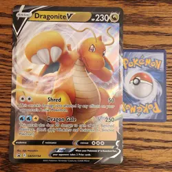 Jumbo Dragonite V SWSH154 NM 2021 Pokemon Fusion Strike Collection Box Card - Image 1