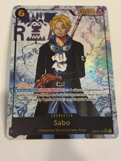 Sabo Alt Art ENGLISH SEC OP13-120 One Piece Carrying On His Will Card NM - Image 1