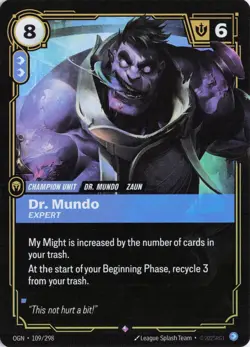 Riftbound Mundo Card Origins OGN 109/298 League Of Legends English - Image 1