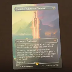 Sword of Light and Shadow Borderless MTG Assassin's Creed Mythic 125 NM - Image 1