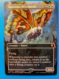 MTG 1x BORDERLESS Luminous Broodmoth 74 Commander Bloomburrow Magic the x1 NM - Image 1