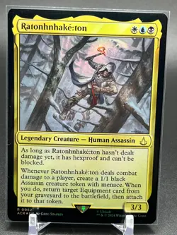 MTG Ratonhnhake:ton 0062 Assassin's Creed Rare Foil Legendary Creature - Image 1