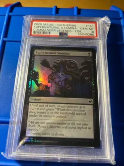2020 MTG PSA10 Supernatural Stamina Commandar Legends PSA 10 - Image 1