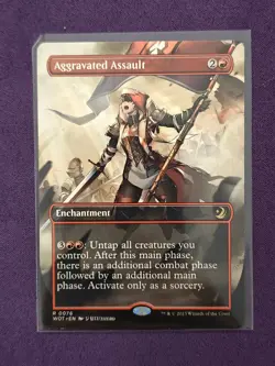 Aggravated Assault (Anime Borderless) Wilds of Eldraine: Enchanting Tales - Image 1