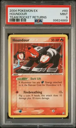 PSA 9 Mint 2004 Pokemon EX Team Rocket Returns Houndour 60/109 Non Holo - Image 1