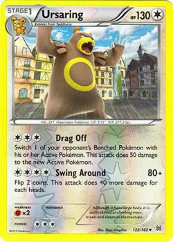 Ursaring 122/162 BREAKthrough Reverse Holo Uncommon Near Mint Pokemon DNA GAMES - Image 1