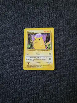 Pokemon Base Set Unlimited Regular Finish Pikachu 58/102 LP-NM OC1515 - Image 1