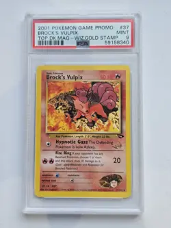 Pokemon Brock's Vulpix - 37/132 Gold W Stamp - Psa 9 - Image 1