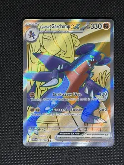 Pokemon TCG CYNTHIA’S GARCHOMP EX 215/182 SV Destined Rivals Ultra Rare - Image 1