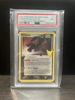 PSA 9 2021 Pokemon Celebrations Umbreon Gold Star Classic Collection Graded Slab - Image 1