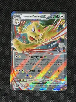 Pokemon TCG TEAM ROCKET’S PERSIAN EX 150/182 SV Destined Rivals Double Rare - Image 1