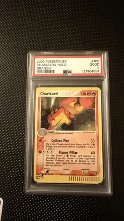 PSA 2 2003 Pokemon EX Dragon Charizard Holo Foil 100/97 Secret Rare - Image 1