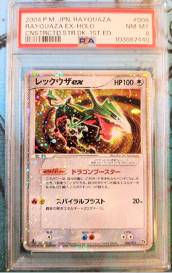 2004 Pokemon Japanese Card Rayquaza Ex-Holo Cnstrctd. Str.Dk-1st Ed. #008 PSA 10 - Image 1