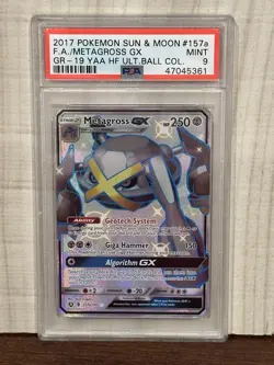 Pokemon TCG Metagross GX Full Art Hidden Fates Ultra Rare Card 157a/145 - Image 1