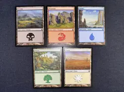 Magic The Gathering 100 Cards MTG Lands Variety Of Sets NM Black Bordered - Image 1