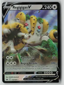 Regigigas V 113/159 Pokemon Crown Zenith Rare V Near Mint Card (NM) 1 - Image 1