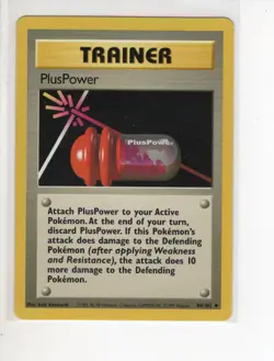 PLUSPOWER TRAINER BASE SET POKEMON CARD 84/102 LP - Image 1