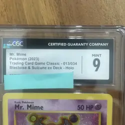 Pokemon TCG Mr. Mime 013/034 Holo Rare Card PSA 9 Mint Classic Collection 2023 - Image 2