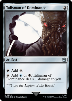 Talisman of Dominance #250 | Near Mint | Doctor Who Magic MTG - Image 1
