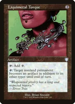 NM Retro Liquimetal Torque, MTG, Brothers' War Commander, Magic, 145 - Image 1