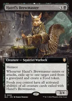 Hazel's Brewmaster - Extended Art BLC NM MTG - Image 1