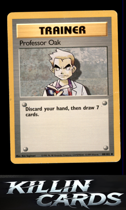 Professor Oak 088/102 Pokemon Uncommon Base Set Card LP - Image 1