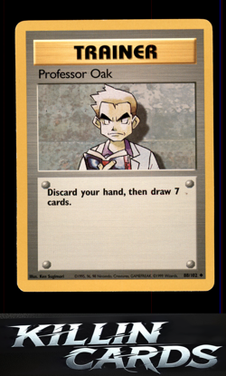 Professor Oak 088/102 Pokemon Uncommon Base Set Card LP - Image 1