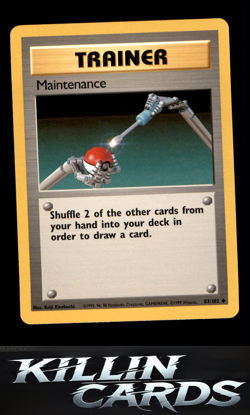 Maintenance 083/102 Pokemon Uncommon Base Set Card LP - Image 1