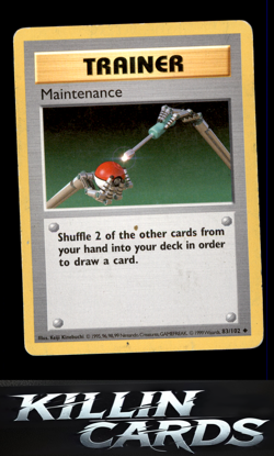 Maintenance 083/102 Pokemon Uncommon Base Set (Shadowless) Card MP - Image 1