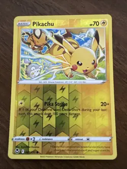 Pokemon Pikachu 049/195 Swsh12: Sword & Shield - Silver Tempest Reverse Holo - Image 1